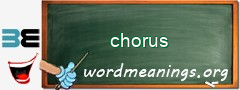 WordMeaning blackboard for chorus